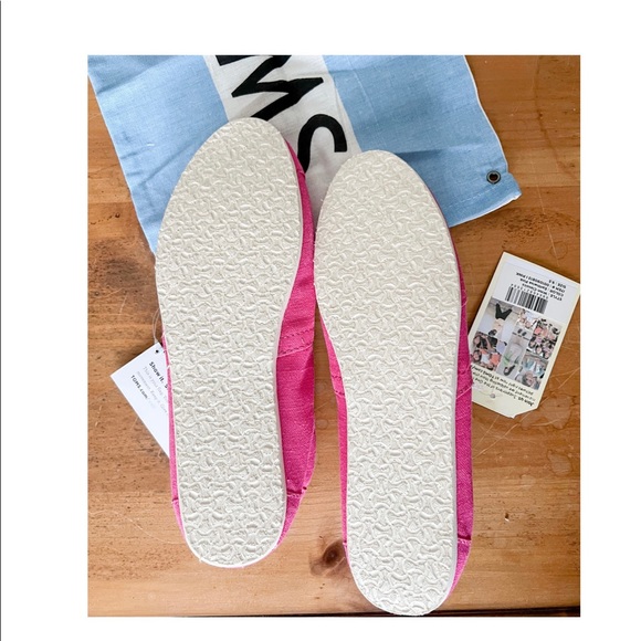 NWT TOMS Bright Pink Earthwise Hemp Classics size 9.5 - Picture 6 of 7